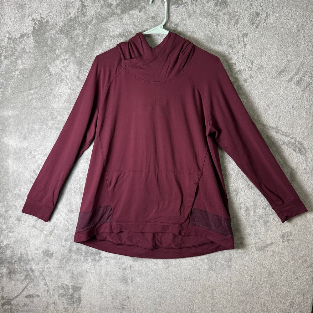 Lululemon Starting Place Hoodie Garnet Red Purple‎ 10 Athleisure Kangaroo Pocket